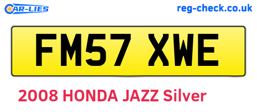 FM57XWE are the vehicle registration plates.