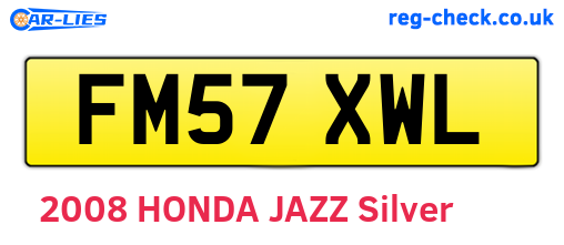 FM57XWL are the vehicle registration plates.