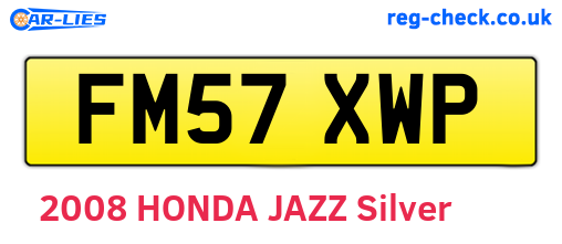 FM57XWP are the vehicle registration plates.