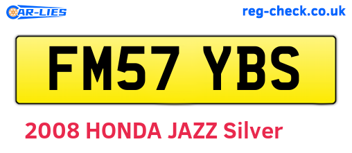 FM57YBS are the vehicle registration plates.