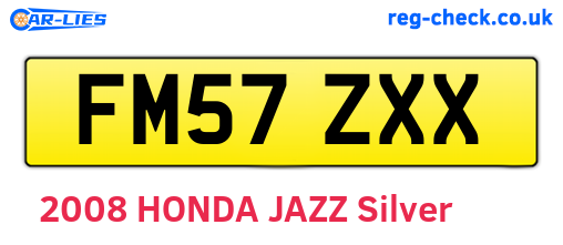 FM57ZXX are the vehicle registration plates.