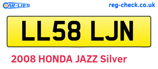 LL58LJN are the vehicle registration plates.