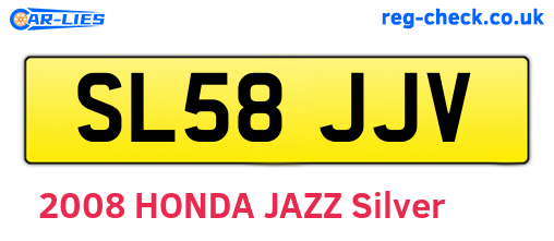 SL58JJV are the vehicle registration plates.
