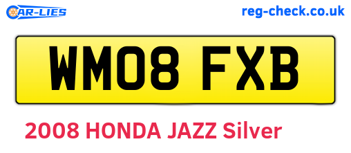 WM08FXB are the vehicle registration plates.
