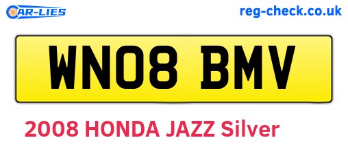 WN08BMV are the vehicle registration plates.