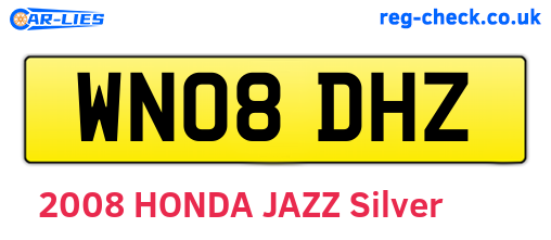 WN08DHZ are the vehicle registration plates.