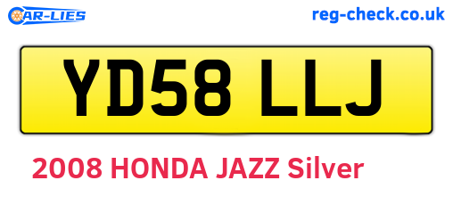 YD58LLJ are the vehicle registration plates.