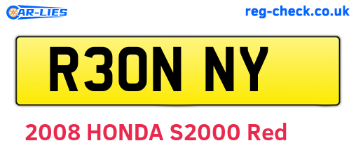 R30NNY are the vehicle registration plates.