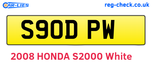 S90DPW are the vehicle registration plates.