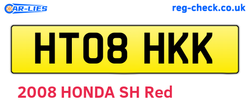 HT08HKK are the vehicle registration plates.