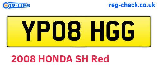 YP08HGG are the vehicle registration plates.