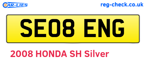 SE08ENG are the vehicle registration plates.