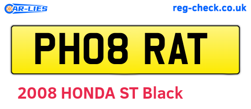 PH08RAT are the vehicle registration plates.