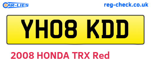 YH08KDD are the vehicle registration plates.
