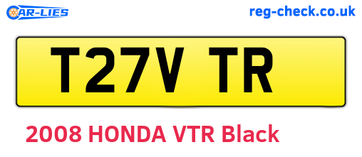T27VTR are the vehicle registration plates.