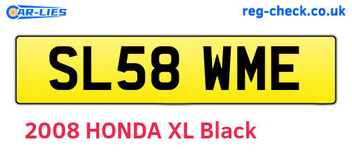 SL58WME are the vehicle registration plates.