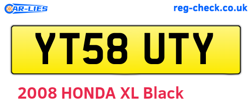 YT58UTY are the vehicle registration plates.