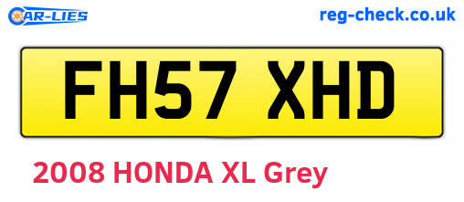 FH57XHD are the vehicle registration plates.