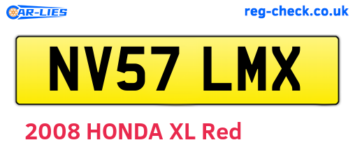 NV57LMX are the vehicle registration plates.