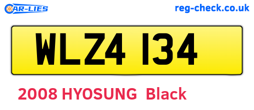 WLZ4134 are the vehicle registration plates.