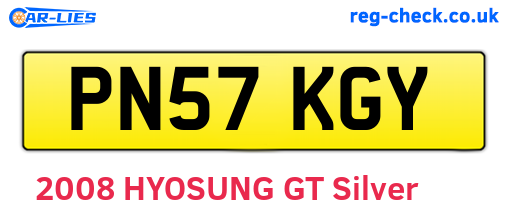 PN57KGY are the vehicle registration plates.
