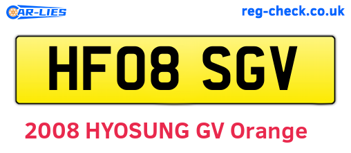 HF08SGV are the vehicle registration plates.