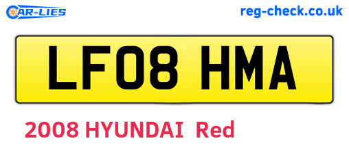 LF08HMA are the vehicle registration plates.
