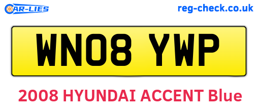 WN08YWP are the vehicle registration plates.