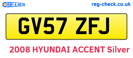 GV57ZFJ are the vehicle registration plates.