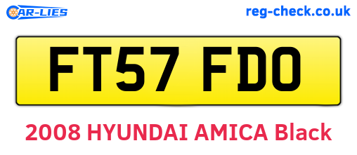 FT57FDO are the vehicle registration plates.