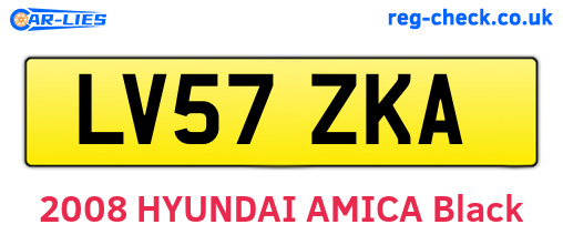 LV57ZKA are the vehicle registration plates.