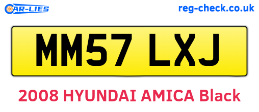 MM57LXJ are the vehicle registration plates.