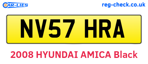 NV57HRA are the vehicle registration plates.