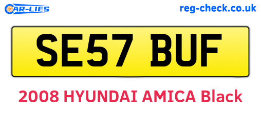 SE57BUF are the vehicle registration plates.