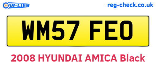 WM57FEO are the vehicle registration plates.