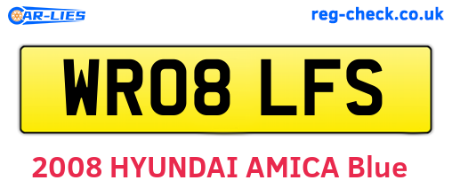 WR08LFS are the vehicle registration plates.