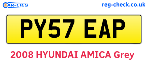 PY57EAP are the vehicle registration plates.
