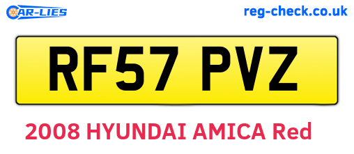 RF57PVZ are the vehicle registration plates.