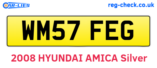WM57FEG are the vehicle registration plates.
