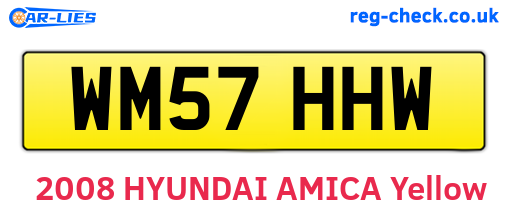 WM57HHW are the vehicle registration plates.