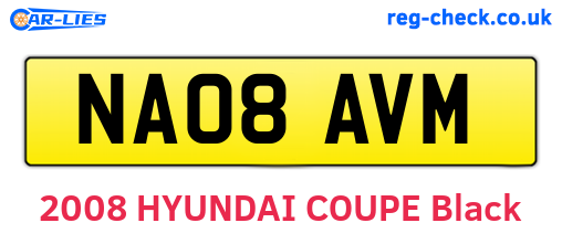 NA08AVM are the vehicle registration plates.
