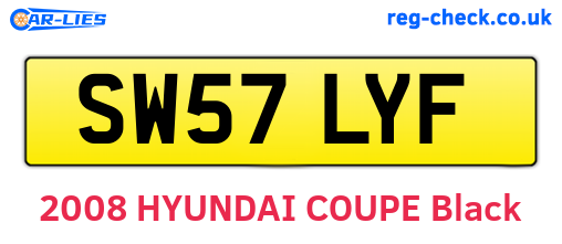 SW57LYF are the vehicle registration plates.