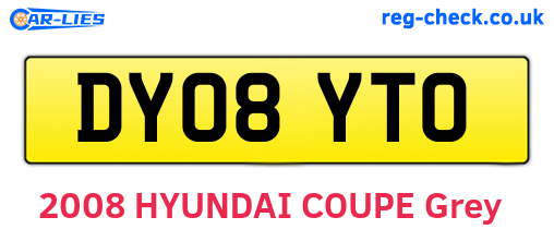 DY08YTO are the vehicle registration plates.
