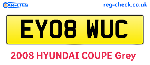 EY08WUC are the vehicle registration plates.