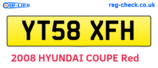 YT58XFH are the vehicle registration plates.