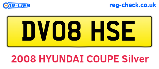 DV08HSE are the vehicle registration plates.