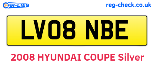 LV08NBE are the vehicle registration plates.