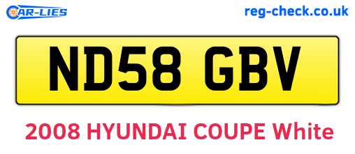 ND58GBV are the vehicle registration plates.