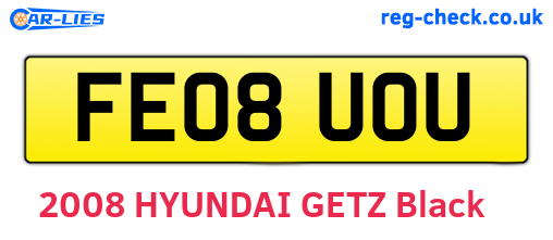 FE08UOU are the vehicle registration plates.