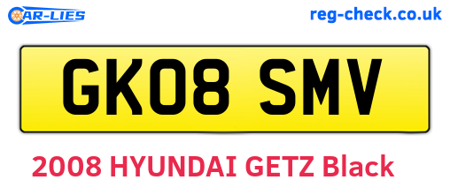 GK08SMV are the vehicle registration plates.